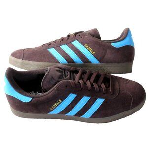 Adidas Men's Gazelle Shadow Brown Sky Rush Blue Sneakers Sizes NIB JH5392